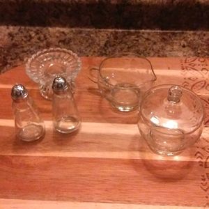 Vintage salt/pepper and sugar/cream